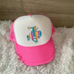 Cobra Women’s Hot Pink Trucker Hat Bucking Bronco